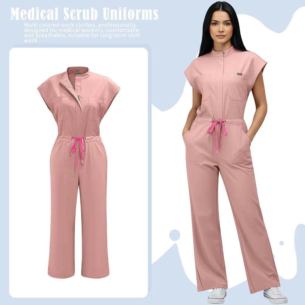 Vura Glow Women's Medical Nurse Uniform Jumpsuit