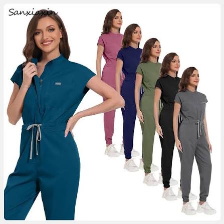 Vura Glow Women's Medical Nurse Uniform Jumpsuit